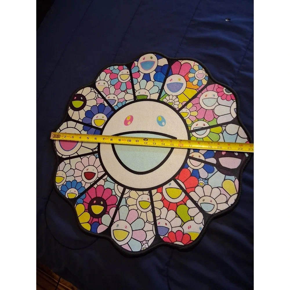 New Takashi Murakami Flower Bedroom Area Rugs Floor Mat Living‎ Room Carpet